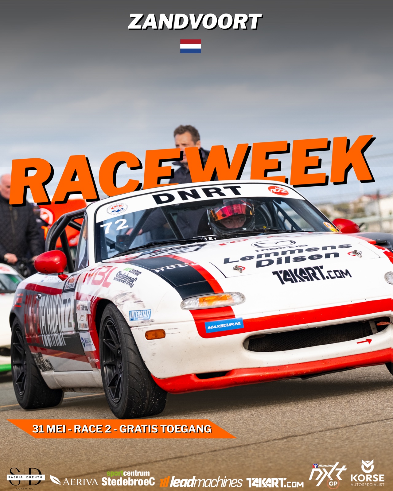 Raceweek, Race 2 Zandvoort, 31 mei 2026, gratis toegang