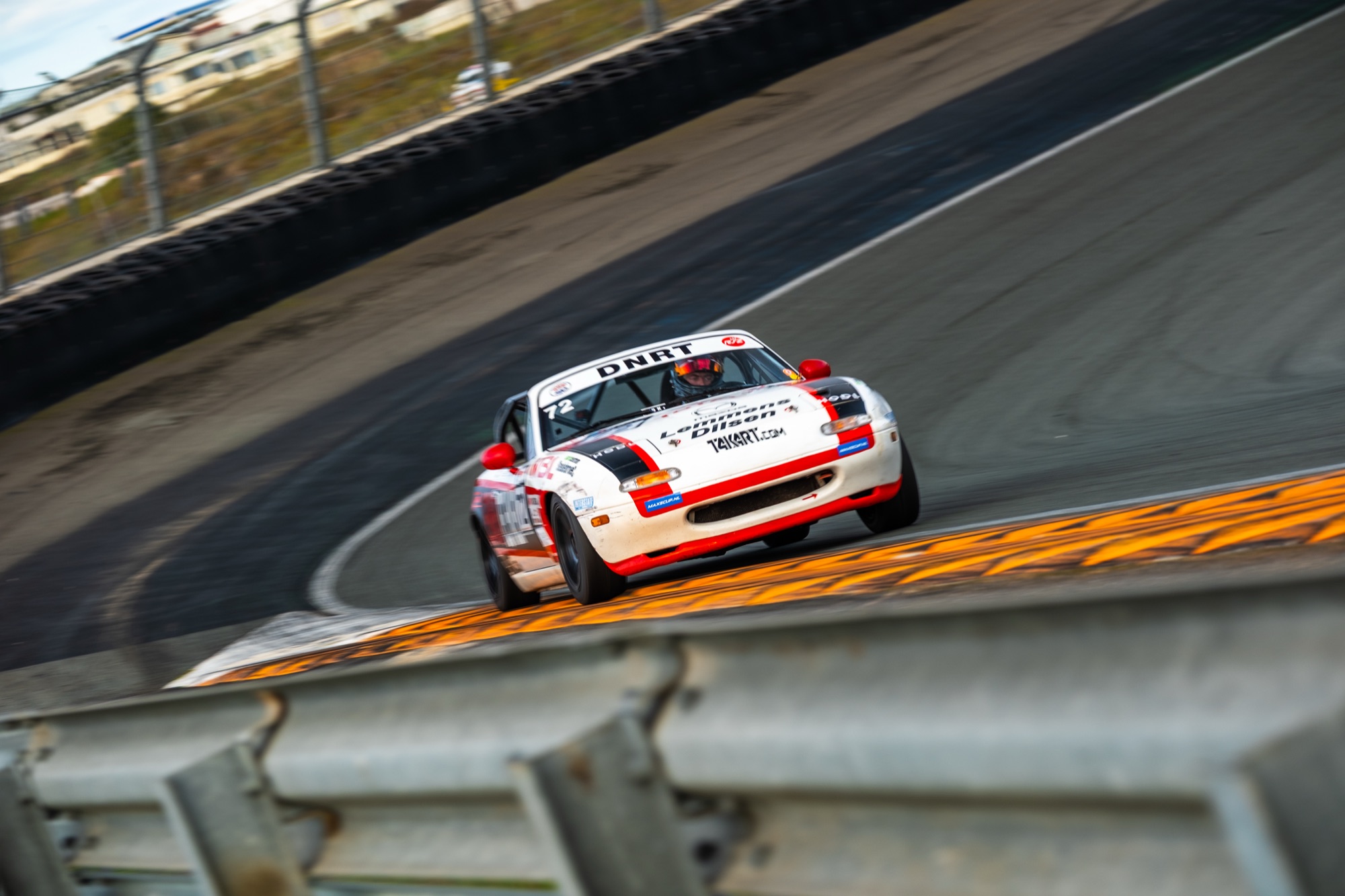 Olivier Olthof in actie op Zandvoort, Mazda MX-5 Cup